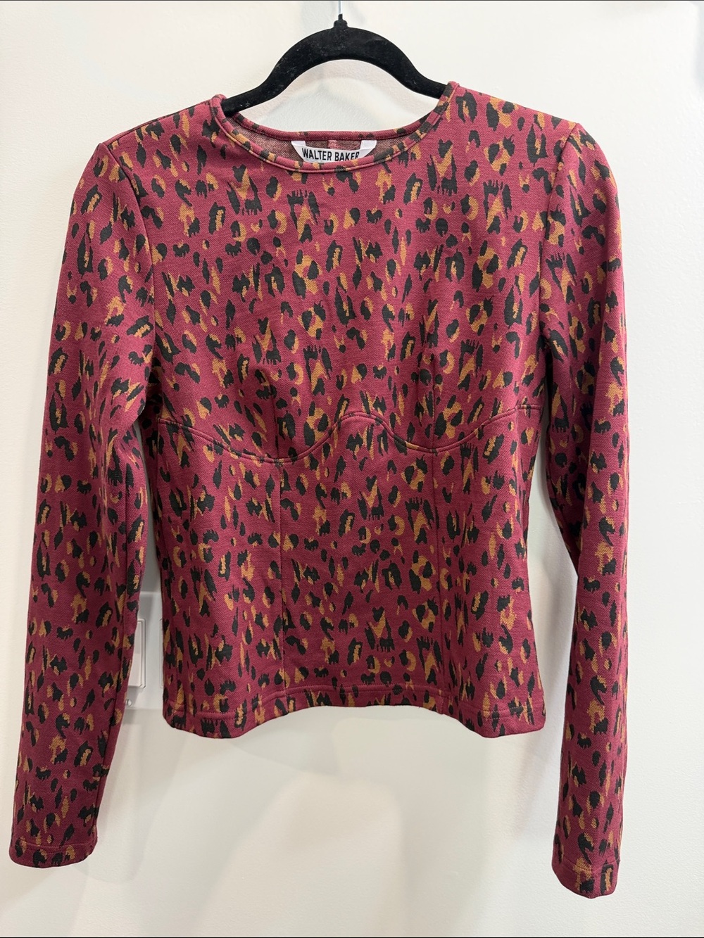 NWT Walter Baker "Sylvie" Fitted Long Sleeve Top SMALL